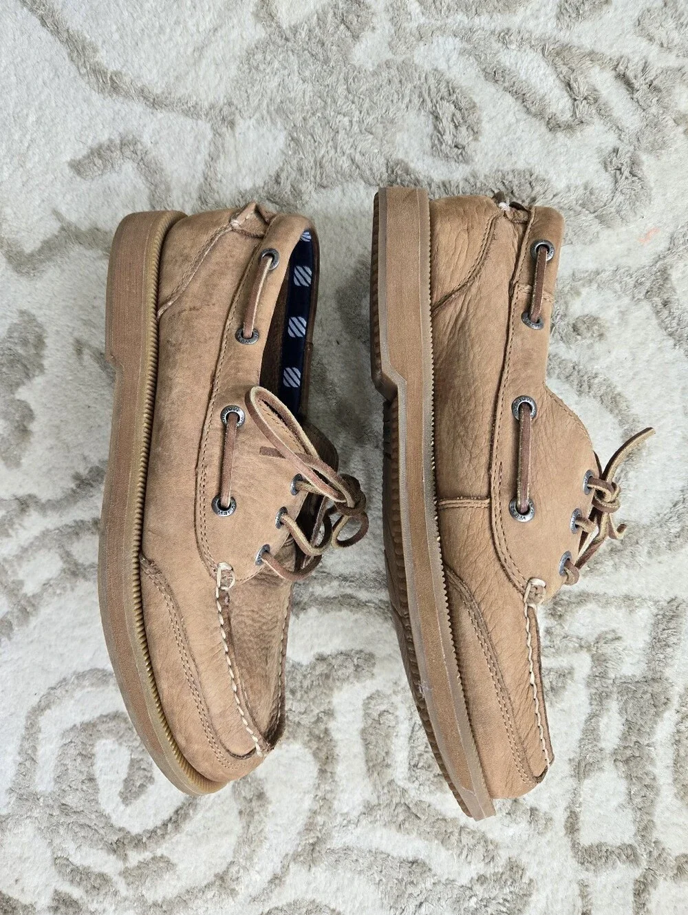 West Marine Men’s Tan Leather Boat Shoes